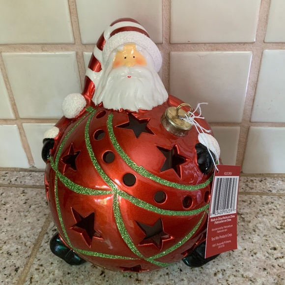 NIB SANTA Luminary With Flameless Candle - Picture 2 of 4